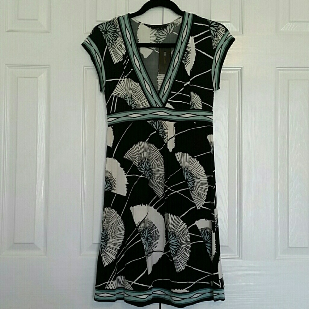 nwt BCBG Maxazria black floral dress XS